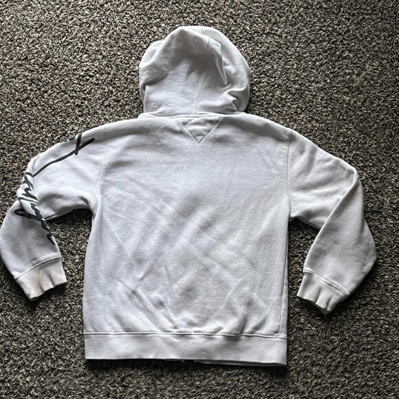 Tommy Hilfiger Zip Up Hoodie Womens Medium White 100% Cotton Long Sleeve Preppy - Picture 4 of 7